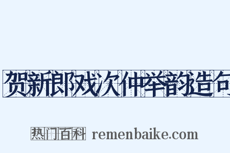 贺新郎戏次仲举韵造句是什么意思的图片